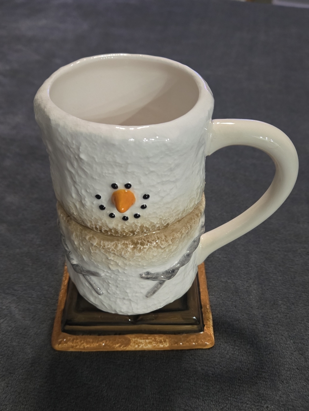 Midwest Of Cannon Falls S'mores Snowman Mug Toasted Marshmallow Mug